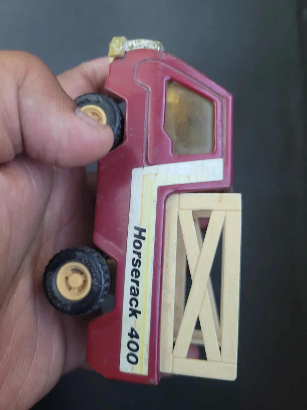 Vintage BUDDY-L 5” 1982 Horserack 400 Farm Truck Pressed Metal /plastic Japan